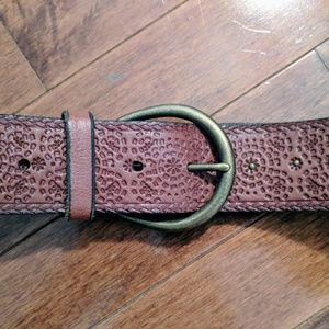 Brown Leather Fossil Belt